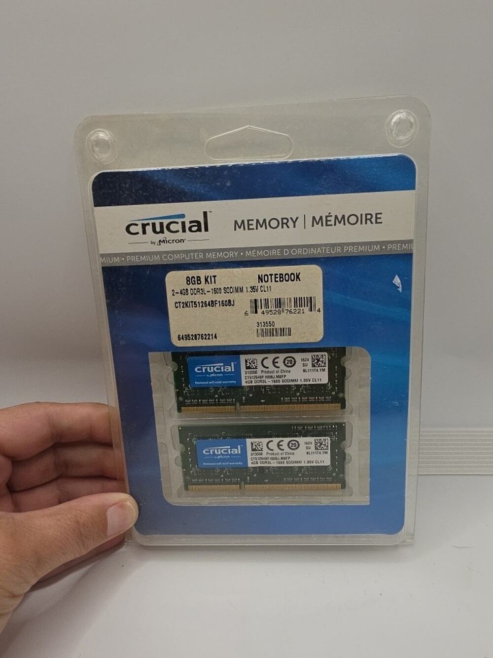 Crucial DDR3L 16GB 2 x 8GB 1600 MHz PC3L-12800 Laptop RAM Sodimm Memory 1.35V